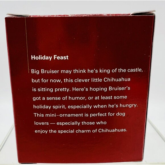 Carlton Cards Bruiser Chihuahua Dog Ornament Heirloom Holiday Feast Christmas - Picture 7 of 8